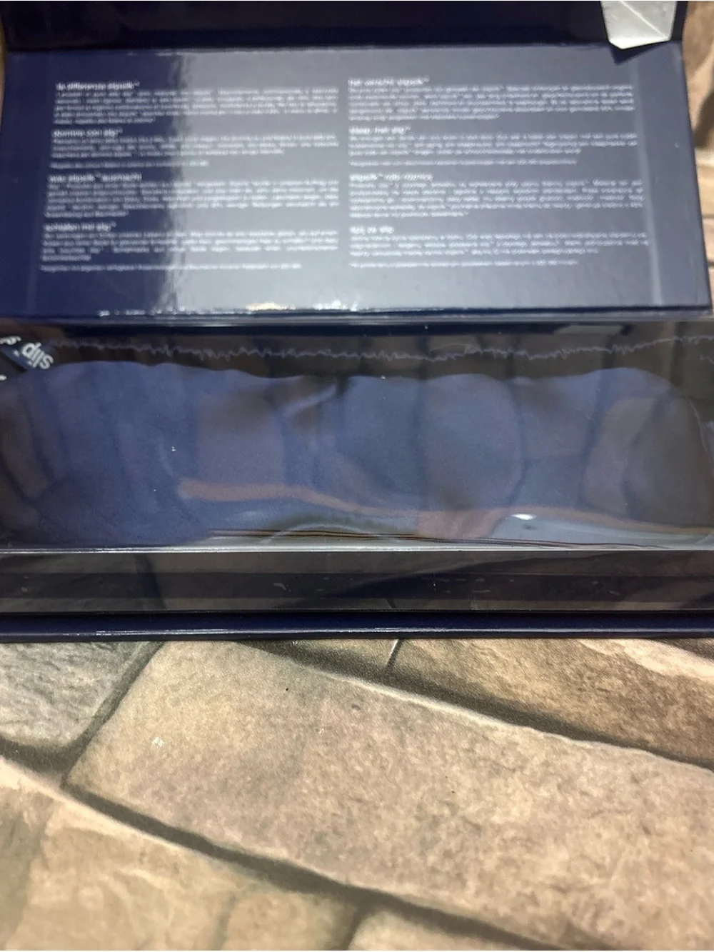 NIB Slip Pure Silk Sleep Mask in a navy blue